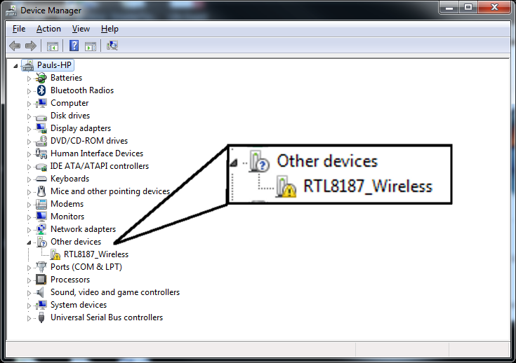 Device Manager Problem Device