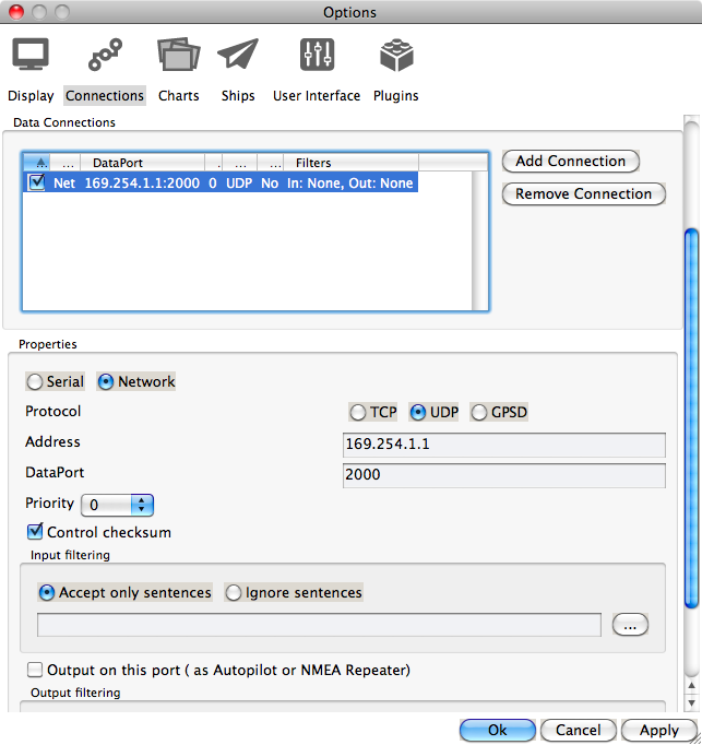 OpenCPN Connection Mac