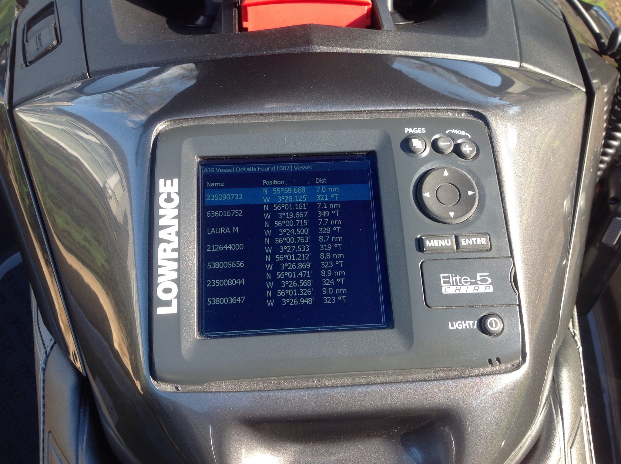 Lowrance AIS on Jet Ski