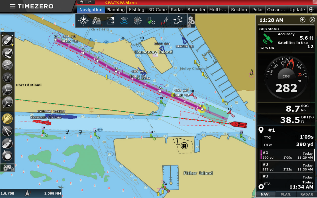 Logiciel de navigation TimeZero